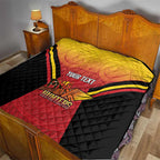 Papua New Guinea Rugby Custom Quilt Go PNG Hunters Polynesian Pattern - Aussie Hoodie