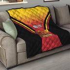 Papua New Guinea Rugby Custom Quilt Go PNG Hunters Polynesian Pattern - Aussie Hoodie