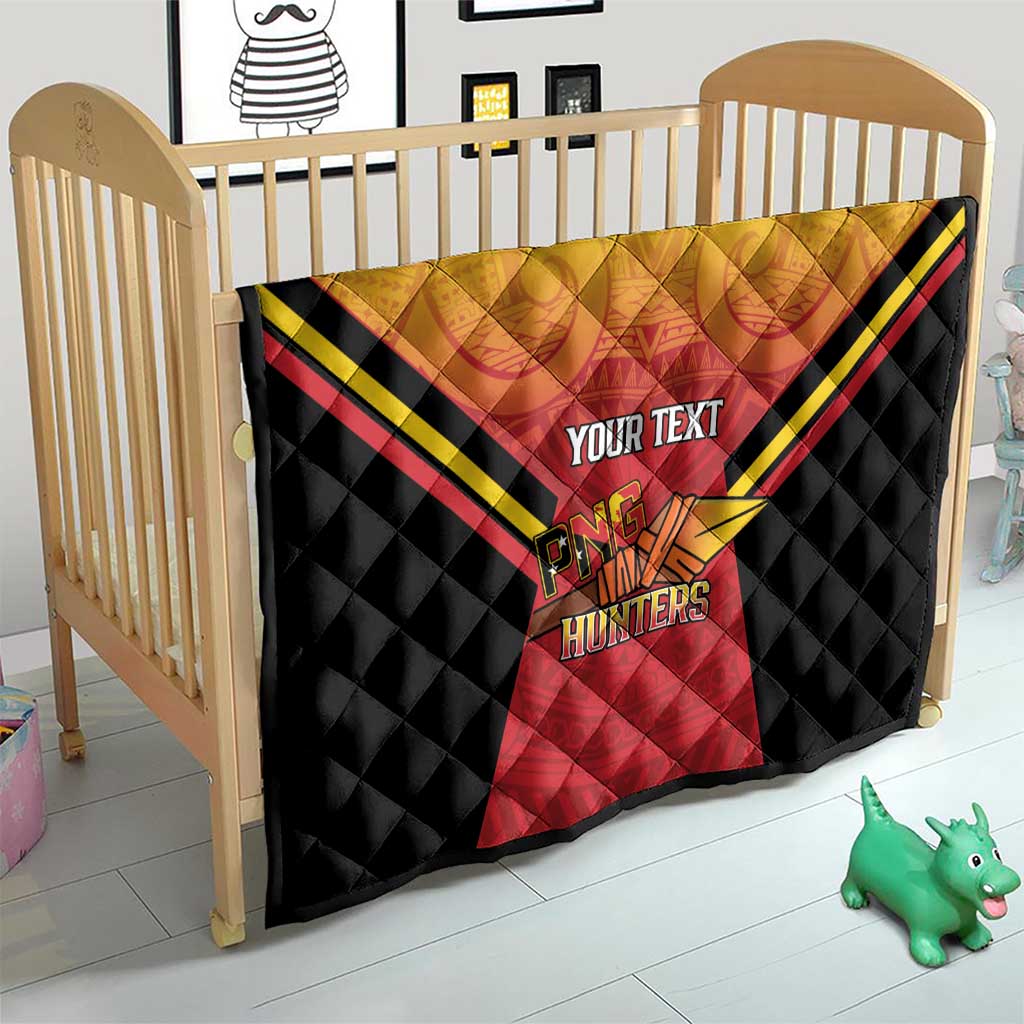 Papua New Guinea Rugby Custom Quilt Go PNG Hunters Polynesian Pattern - Aussie Hoodie