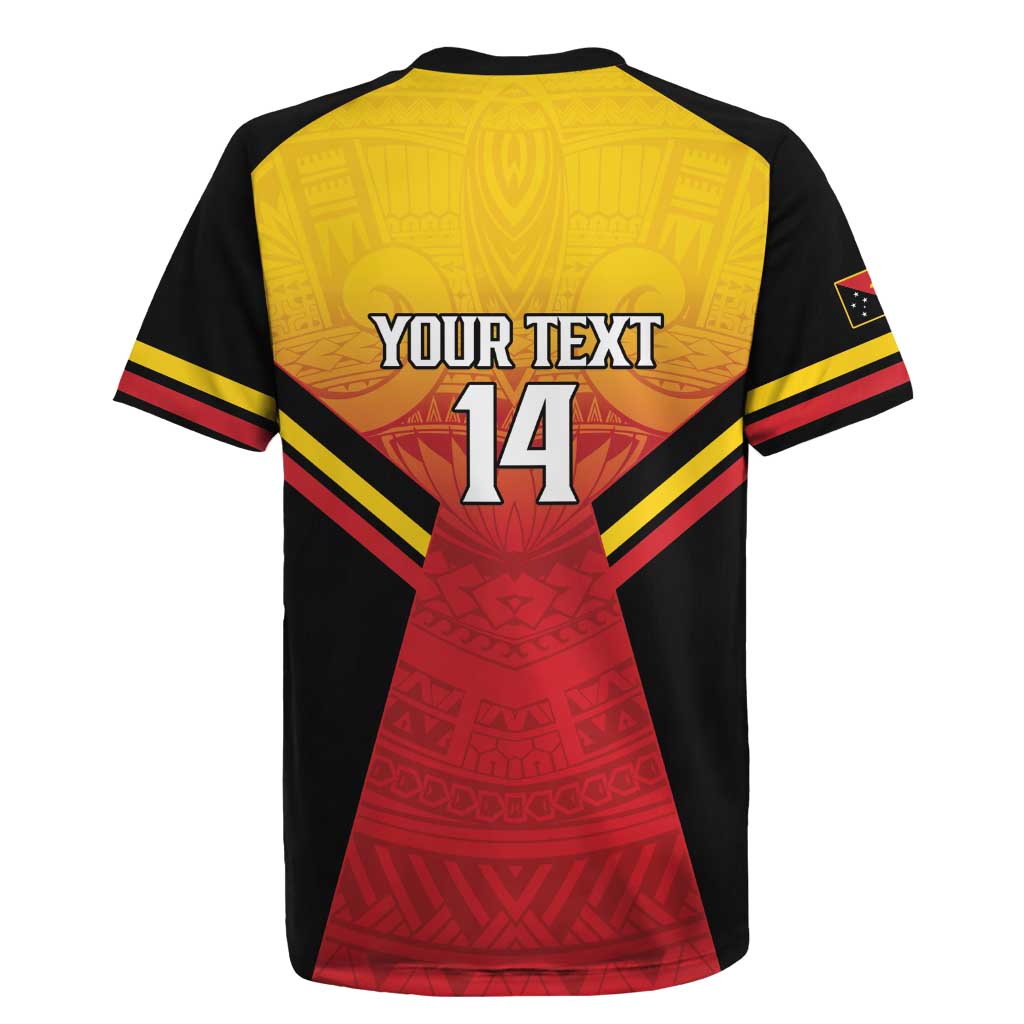 Papua New Guinea Rugby Custom Rugby Jersey Go PNG Hunters Polynesian Pattern - Aussie Hoodie