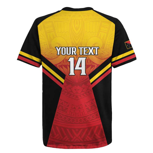 Papua New Guinea Rugby Custom Rugby Jersey Go PNG Hunters Polynesian Pattern - Aussie Hoodie
