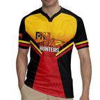 Papua New Guinea Rugby Custom Rugby Jersey Go PNG Hunters Polynesian Pattern - Aussie Hoodie