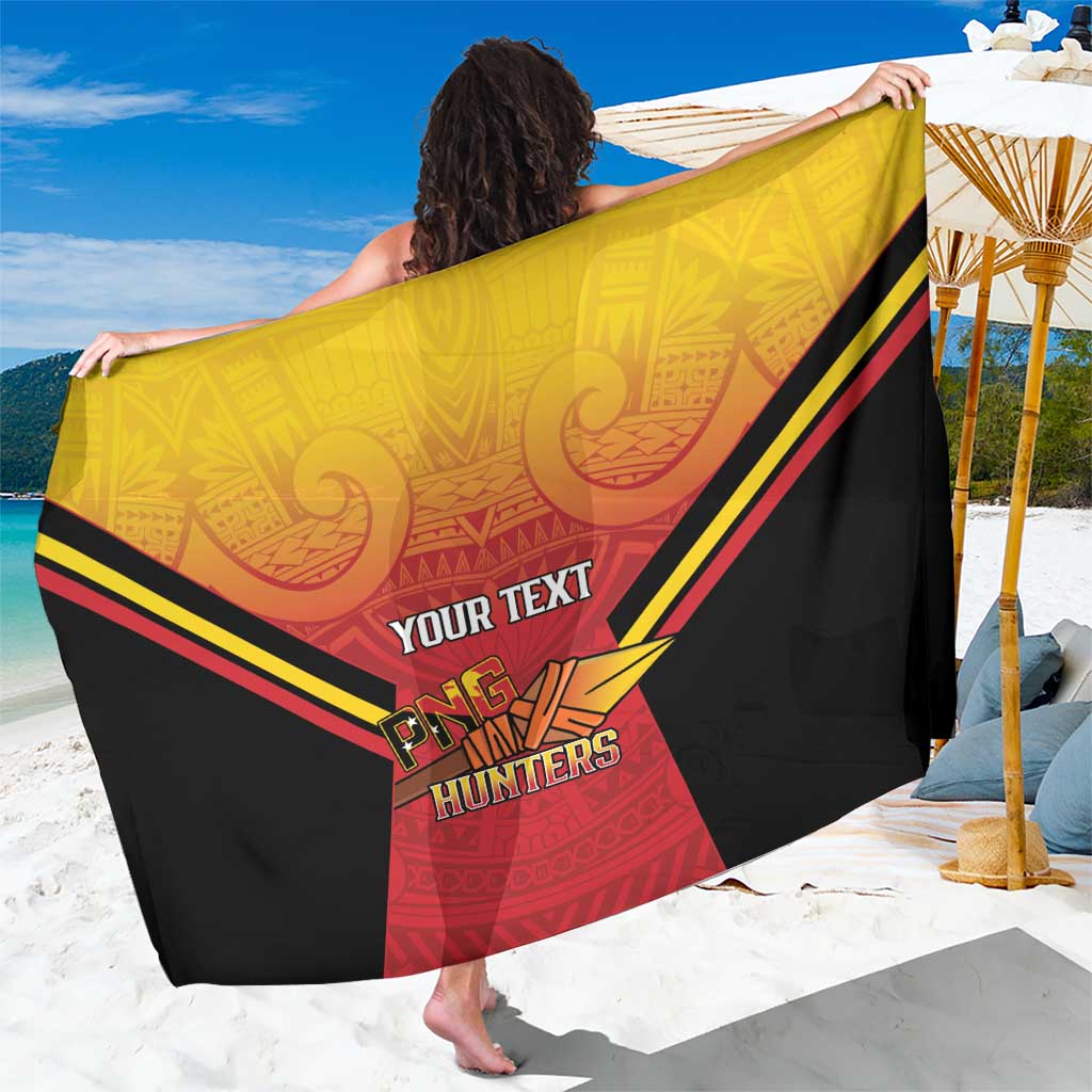 Papua New Guinea Rugby Custom Sarong Go PNG Hunters Polynesian Pattern - Aussie Hoodie