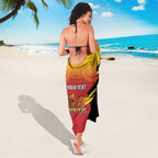 Papua New Guinea Rugby Custom Sarong Go PNG Hunters Polynesian Pattern - Aussie Hoodie