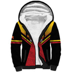 Papua New Guinea Rugby Custom Sherpa Hoodie Go PNG Hunters Polynesian Pattern - Aussie Hoodie