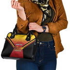 Papua New Guinea Rugby Custom Shoulder Handbag Go PNG Hunters Polynesian Pattern - Aussie Hoodie