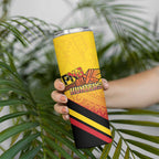 Papua New Guinea Rugby Custom Skinny Tumbler Go PNG Hunters Polynesian Pattern - Aussie Hoodie