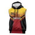 Papua New Guinea Rugby Custom Sleeveless Hoodie Go PNG Hunters Polynesian Pattern - Aussie Hoodie
