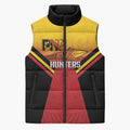 Papua New Guinea Rugby Custom Sleeveless Puffer Jacket Go PNG Hunters Polynesian Pattern - Aussie Hoodie