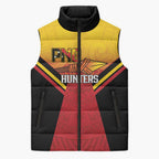 Papua New Guinea Rugby Custom Sleeveless Puffer Jacket Go PNG Hunters Polynesian Pattern - Aussie Hoodie