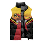 Papua New Guinea Rugby Custom Sleeveless Puffer Jacket Go PNG Hunters Polynesian Pattern - Aussie Hoodie