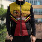 Papua New Guinea Rugby Custom Sleeveless Puffer Jacket Go PNG Hunters Polynesian Pattern - Aussie Hoodie