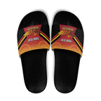 Papua New Guinea Rugby Custom Slide Sandals Go PNG Hunters Polynesian Pattern - Aussie Hoodie
