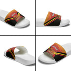 Papua New Guinea Rugby Custom Slide Sandals Go PNG Hunters Polynesian Pattern - Aussie Hoodie