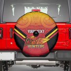 Papua New Guinea Rugby Custom Spare Tire Cover Go PNG Hunters Polynesian Pattern - Aussie Hoodie
