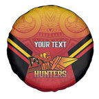 Papua New Guinea Rugby Custom Spare Tire Cover Go PNG Hunters Polynesian Pattern - Aussie Hoodie