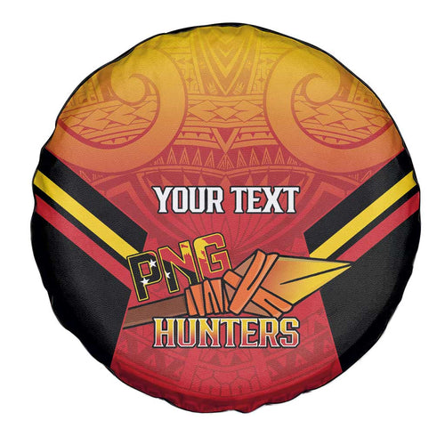 Papua New Guinea Rugby Custom Spare Tire Cover Go PNG Hunters Polynesian Pattern - Aussie Hoodie