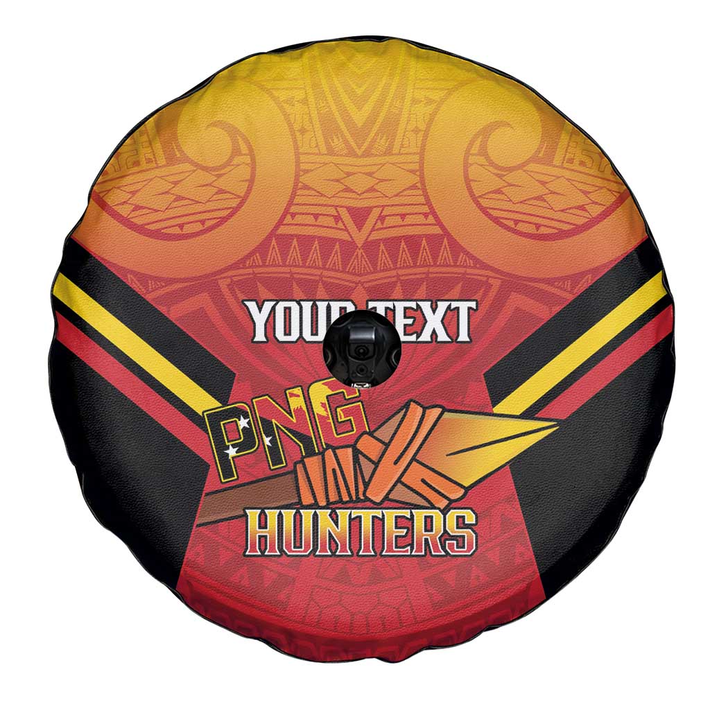 Papua New Guinea Rugby Custom Spare Tire Cover Go PNG Hunters Polynesian Pattern - Aussie Hoodie