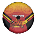Papua New Guinea Rugby Custom Spare Tire Cover Go PNG Hunters Polynesian Pattern - Aussie Hoodie