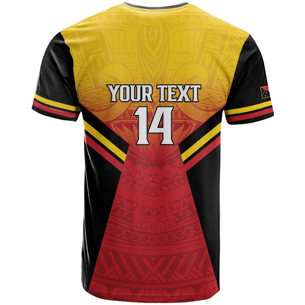 Papua New Guinea Rugby Custom T Shirt Go PNG Hunters Polynesian Pattern - Aussie Hoodie