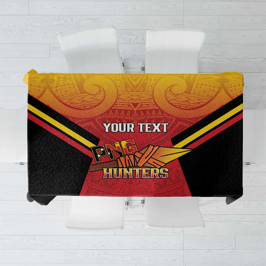 Papua New Guinea Rugby Custom Tablecloth Go PNG Hunters Polynesian Pattern - Aussie Hoodie