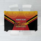 Papua New Guinea Rugby Custom Tablecloth Go PNG Hunters Polynesian Pattern - Aussie Hoodie