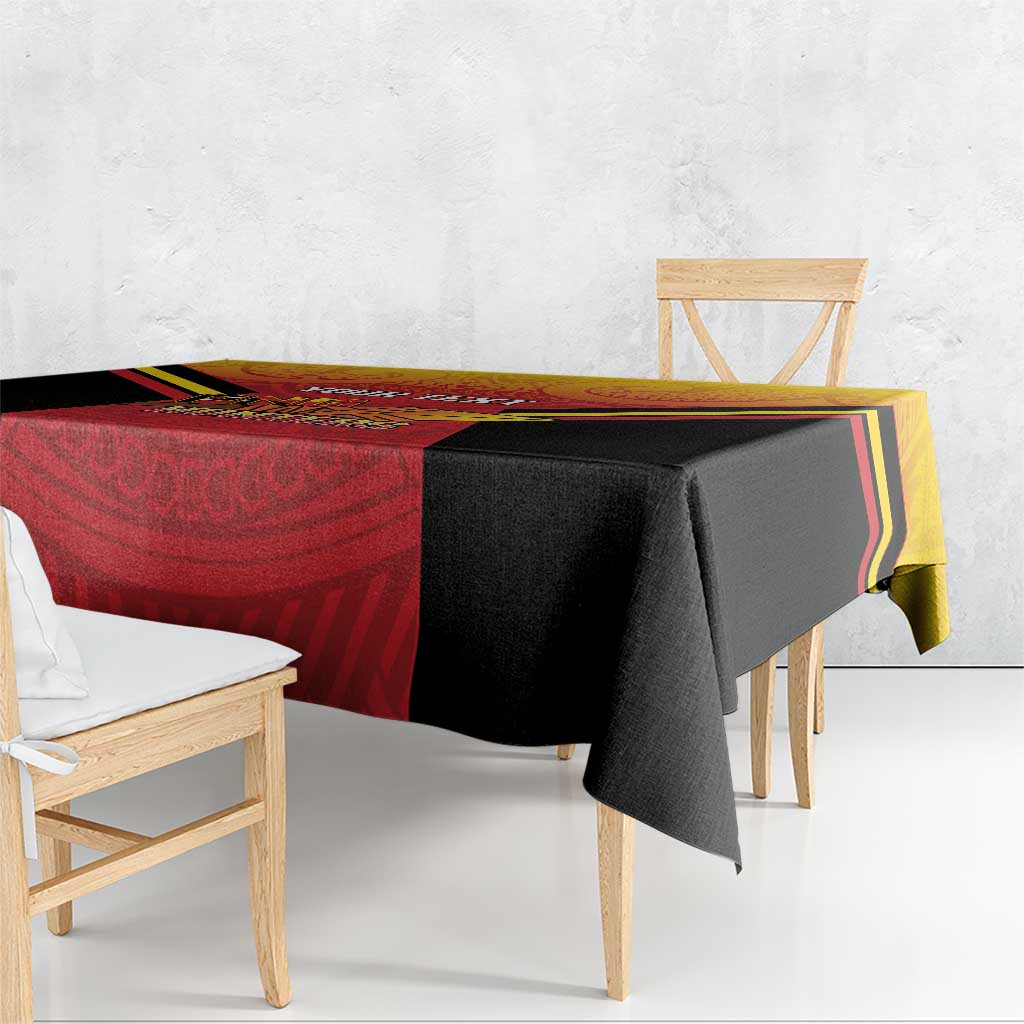 Papua New Guinea Rugby Custom Tablecloth Go PNG Hunters Polynesian Pattern - Aussie Hoodie