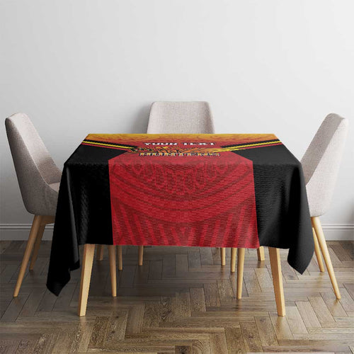 Papua New Guinea Rugby Custom Tablecloth Go PNG Hunters Polynesian Pattern - Aussie Hoodie