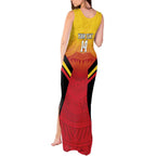 Papua New Guinea Rugby Custom Tank Maxi Dress Go PNG Hunters Polynesian Pattern - Aussie Hoodie