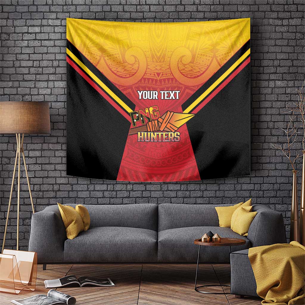 Papua New Guinea Rugby Custom Tapestry Go PNG Hunters Polynesian Pattern - Aussie Hoodie