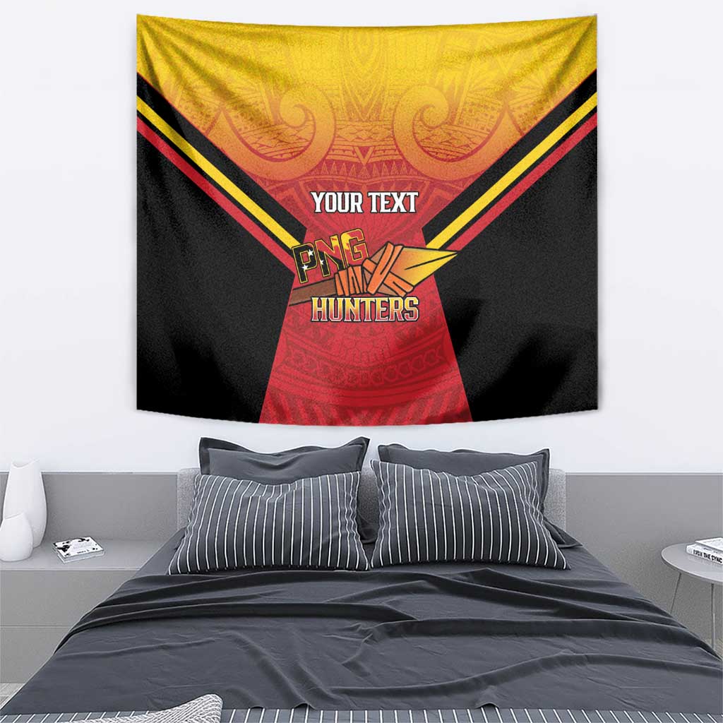 Papua New Guinea Rugby Custom Tapestry Go PNG Hunters Polynesian Pattern - Aussie Hoodie