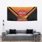 Papua New Guinea Rugby Custom Tapestry Go PNG Hunters Polynesian Pattern - Aussie Hoodie