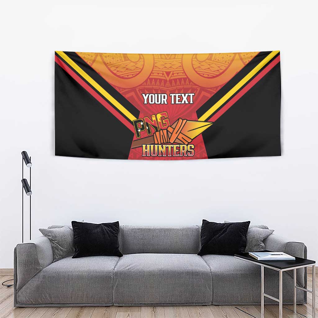 Papua New Guinea Rugby Custom Tapestry Go PNG Hunters Polynesian Pattern - Aussie Hoodie