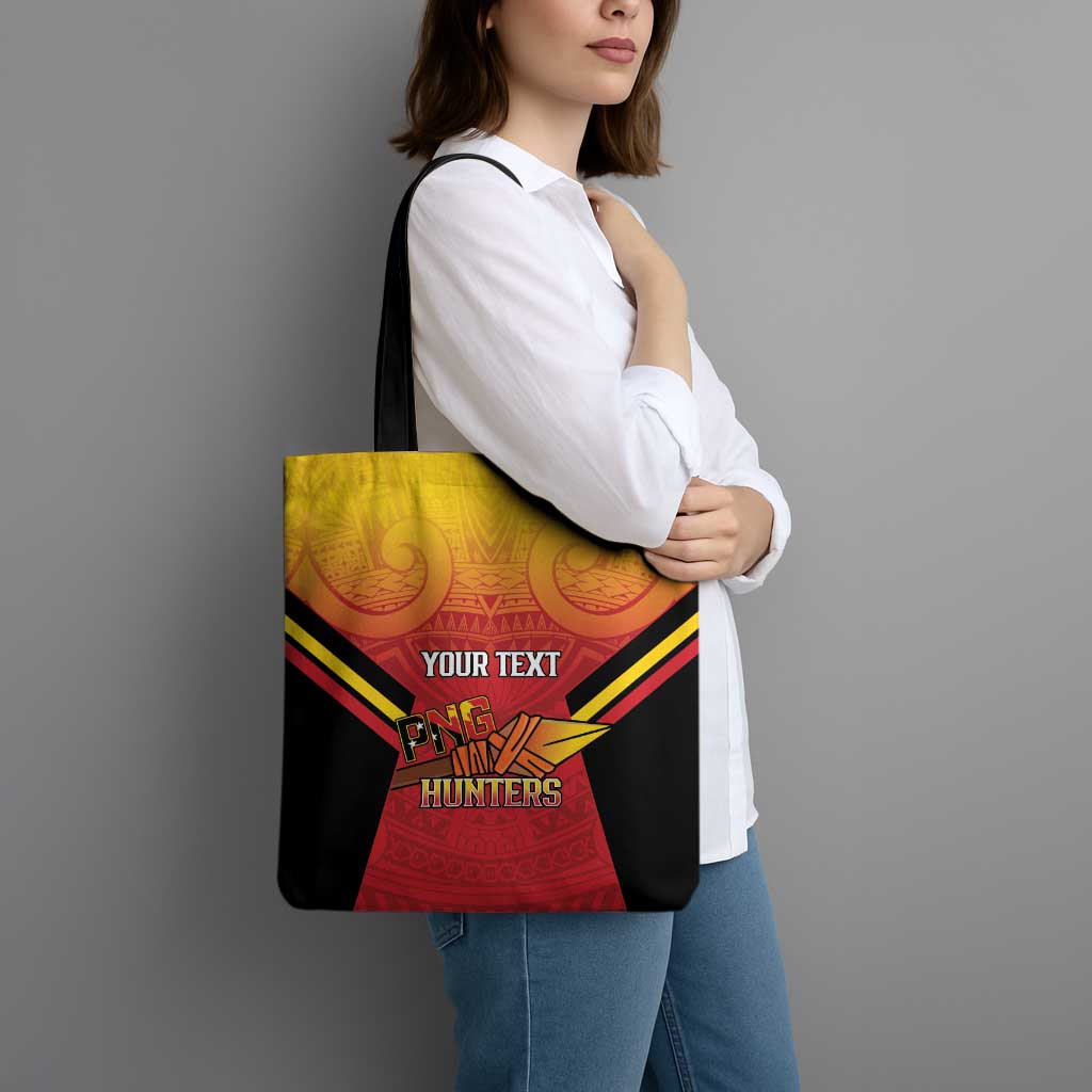 Papua New Guinea Rugby Custom Tote Bag Go PNG Hunters Polynesian Pattern - Aussie Hoodie