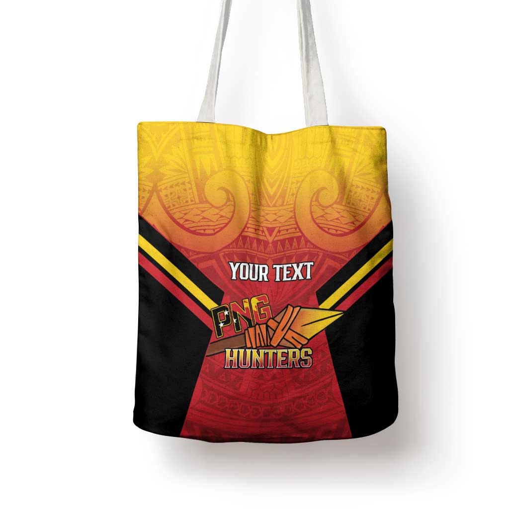 Papua New Guinea Rugby Custom Tote Bag Go PNG Hunters Polynesian Pattern - Aussie Hoodie