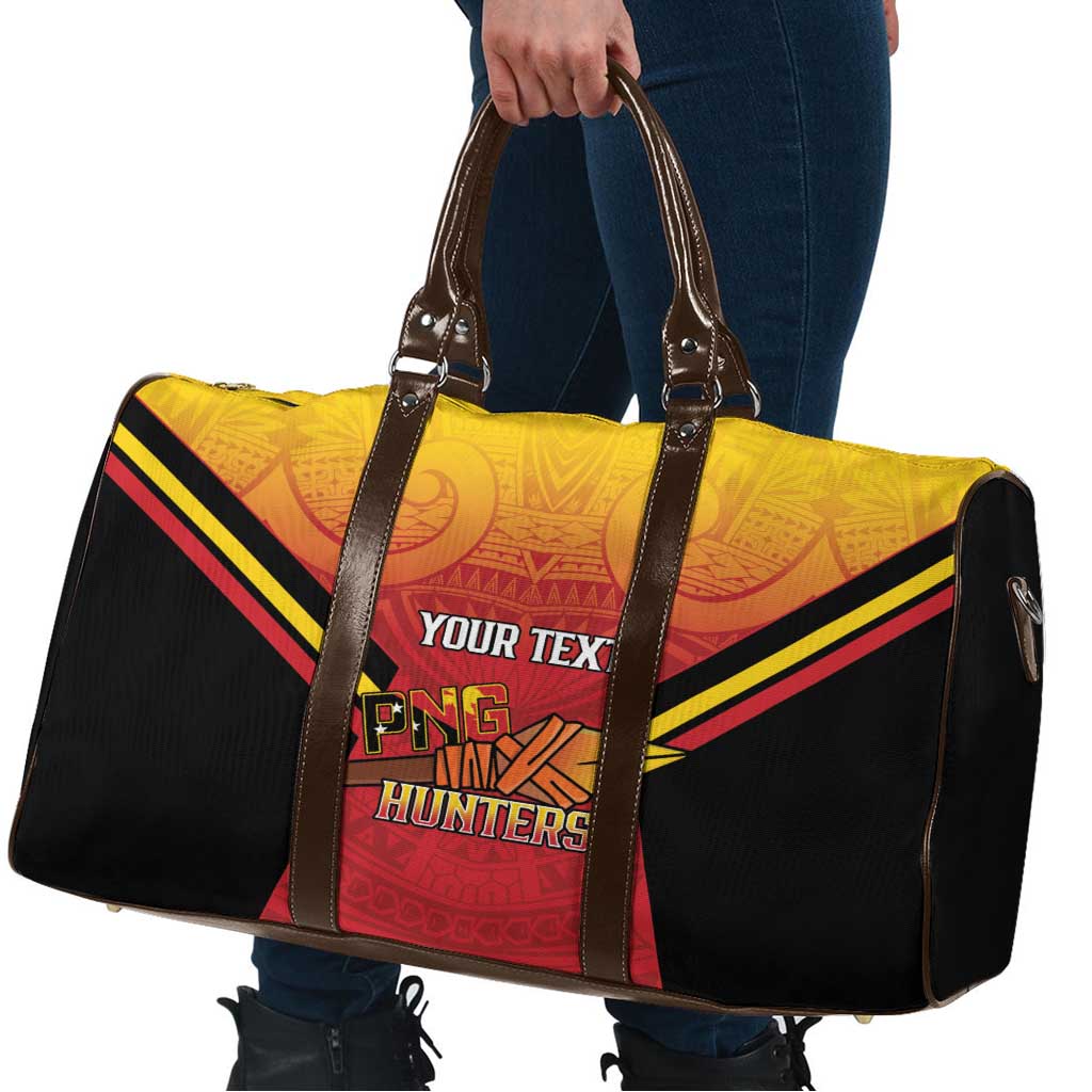 Papua New Guinea Rugby Custom Travel Bag Go PNG Hunters Polynesian Pattern - Aussie Hoodie