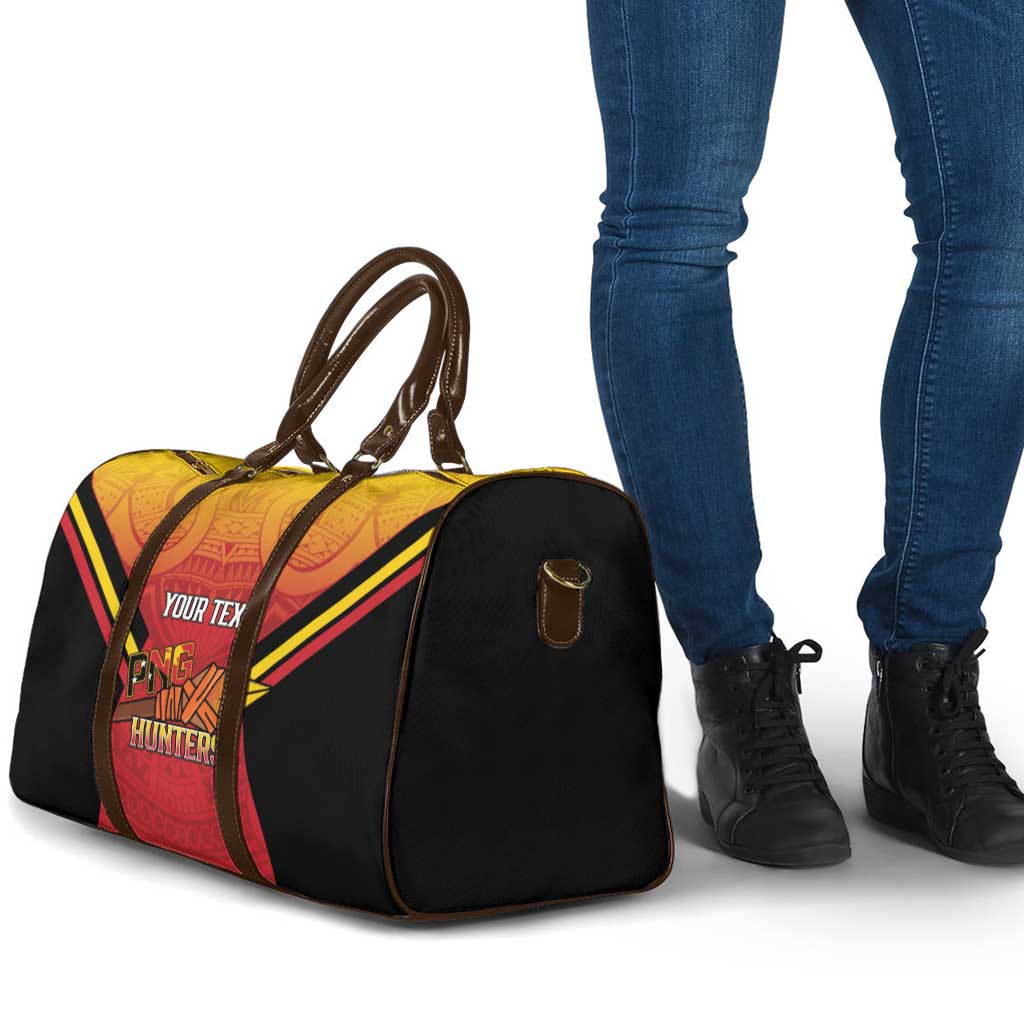 Papua New Guinea Rugby Custom Travel Bag Go PNG Hunters Polynesian Pattern - Aussie Hoodie