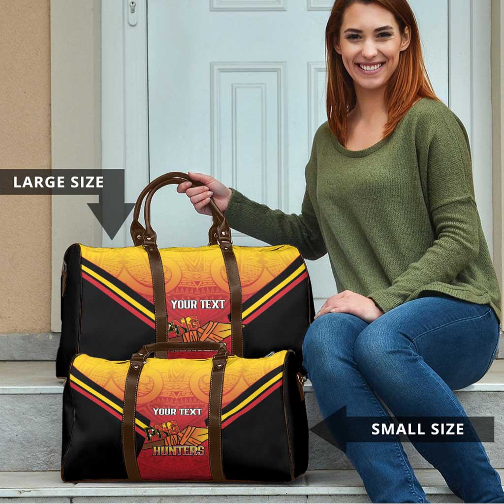 Papua New Guinea Rugby Custom Travel Bag Go PNG Hunters Polynesian Pattern - Aussie Hoodie