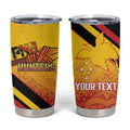Papua New Guinea Rugby Custom Tumbler Cup Go PNG Hunters Polynesian Pattern - Aussie Hoodie