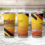 Papua New Guinea Rugby Custom Tumbler Cup Go PNG Hunters Polynesian Pattern - Aussie Hoodie