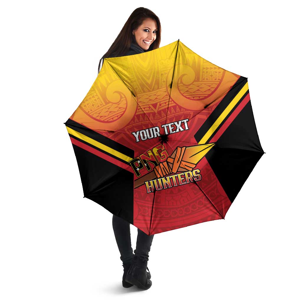 Papua New Guinea Rugby Custom Umbrella Go PNG Hunters Polynesian Pattern - Aussie Hoodie