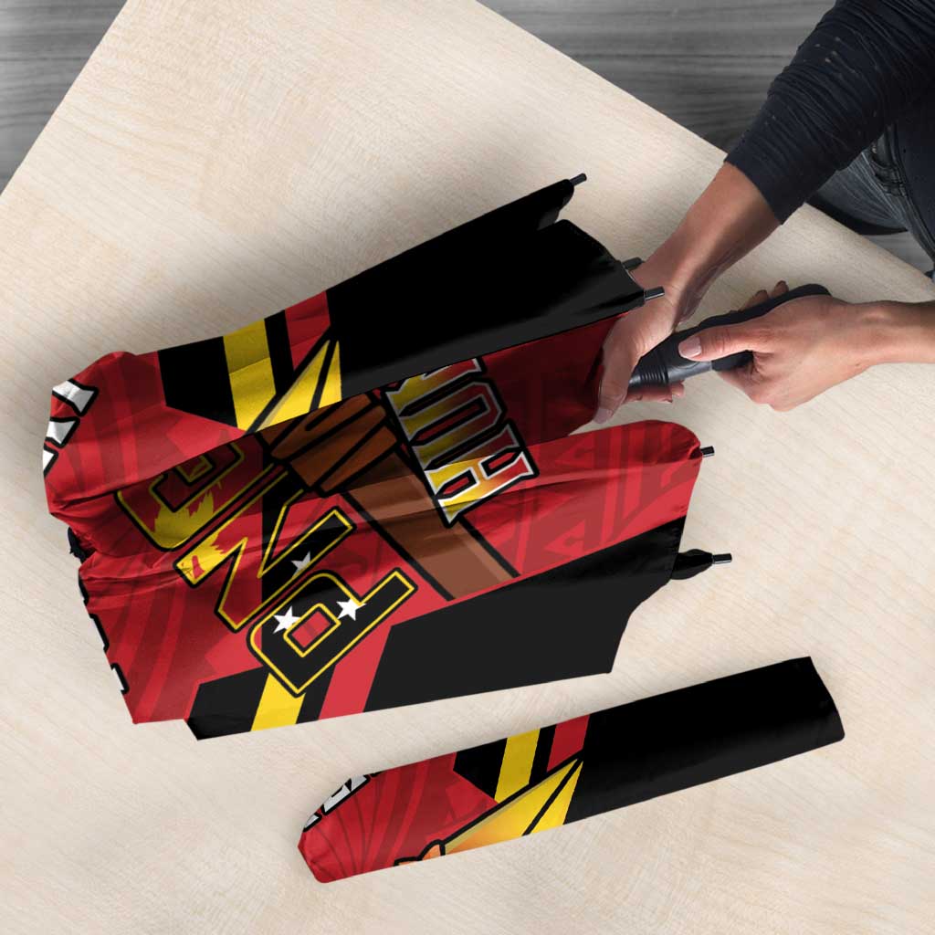 Papua New Guinea Rugby Custom Umbrella Go PNG Hunters Polynesian Pattern - Aussie Hoodie