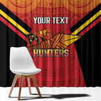 Papua New Guinea Rugby Custom Window Curtain Go PNG Hunters Polynesian Pattern - Aussie Hoodie
