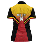 Papua New Guinea Rugby Custom Women Polo Shirt Go PNG Hunters Polynesian Pattern - Aussie Hoodie