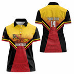 Papua New Guinea Rugby Custom Women Polo Shirt Go PNG Hunters Polynesian Pattern - Aussie Hoodie