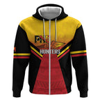 Papua New Guinea Rugby Custom Zip Hoodie Go PNG Hunters Polynesian Pattern - Aussie Hoodie