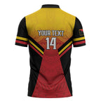 Papua New Guinea Rugby Custom Zipper Polo Shirt Go PNG Hunters Polynesian Pattern - Aussie Hoodie