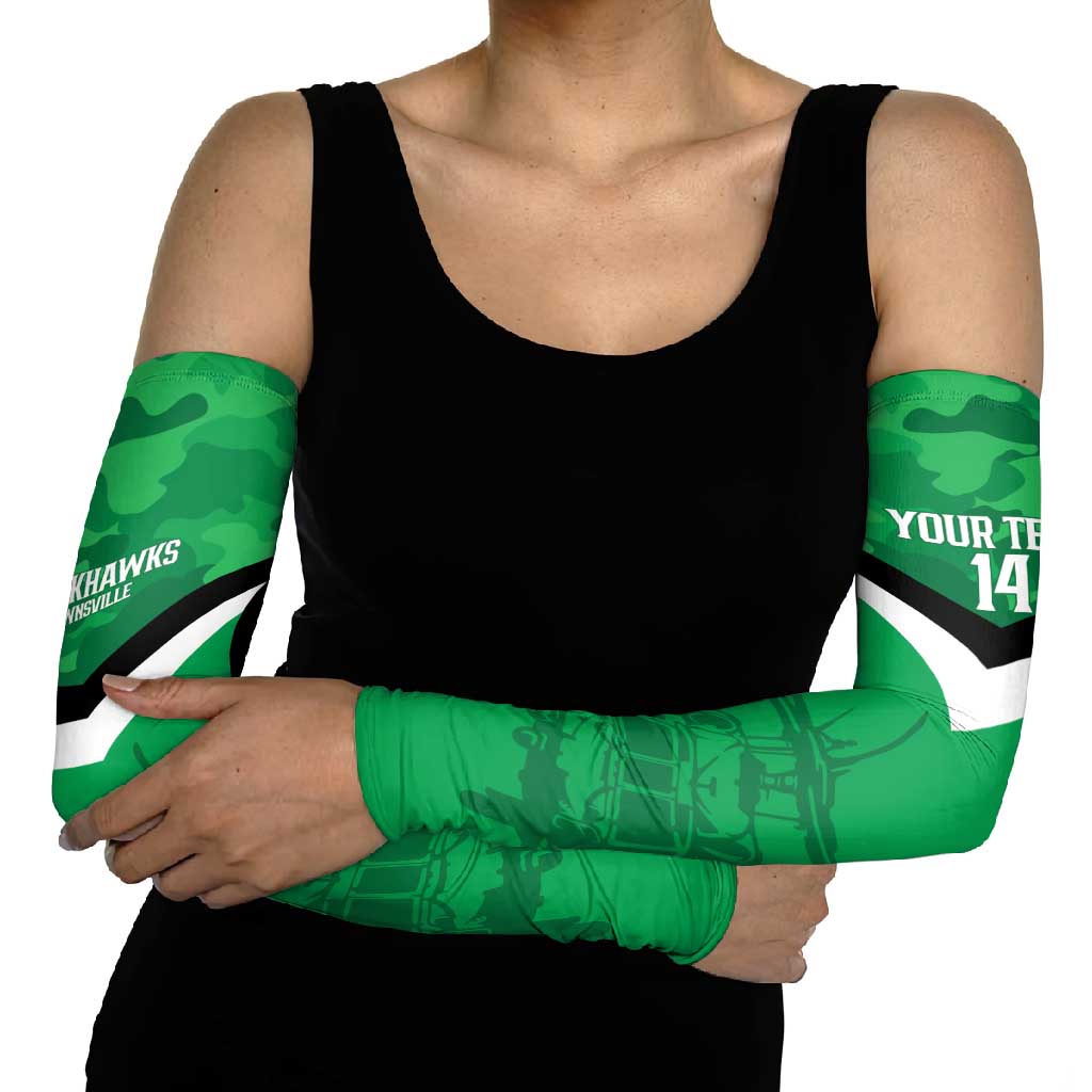 Townsville Rugby Custom Arm Sleeves Go Blackhawks Camouflage Pattern - Aussie Hoodie
