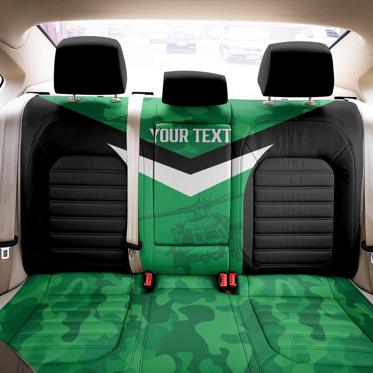 Townsville Rugby Custom Back Car Seat Cover Go Blackhawks Camouflage Pattern - Aussie Hoodie