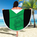 Townsville Rugby Custom Beach Blanket Go Blackhawks Camouflage Pattern - Aussie Hoodie